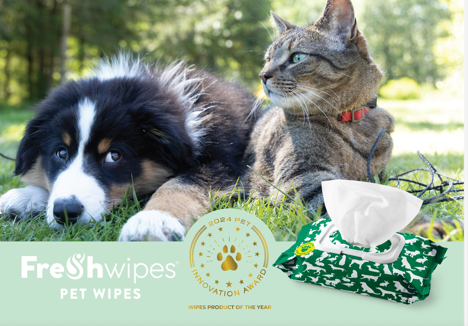 FreshWipes Pet Wipes Win the 2024 Pet Innovations Award for Wipe Product of the Year!