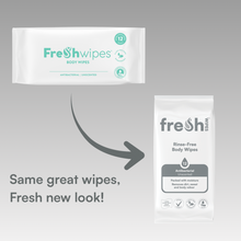 Load image into Gallery viewer, Unscented FreshWipes Antibacterial/Biodegradable Body Wipes - Fragrance Free