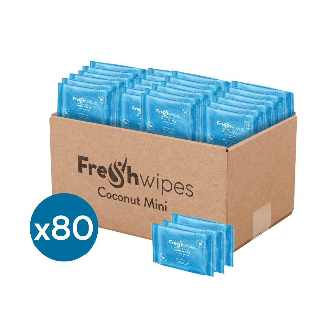 FreshWipes MINIS Antibacterial/Biodegradable Wipes - Coconut Scent