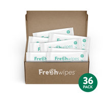 Load image into Gallery viewer, Unscented: 36 x packs (full box) FreshWipes Body Wipes