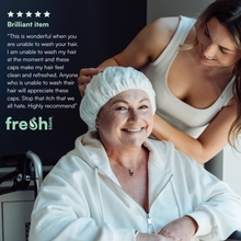 Load image into Gallery viewer, 5 star review of shampoo cap