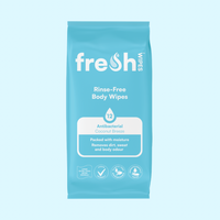 FreshWipes Coconut Breeze adult body wipes — antibacterial, biodegradable and made in the UK