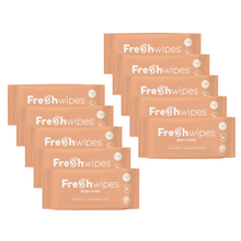Load image into Gallery viewer, Grapefruit Scented Antibacterial/Biodegradable FreshWipes Body Wipes

