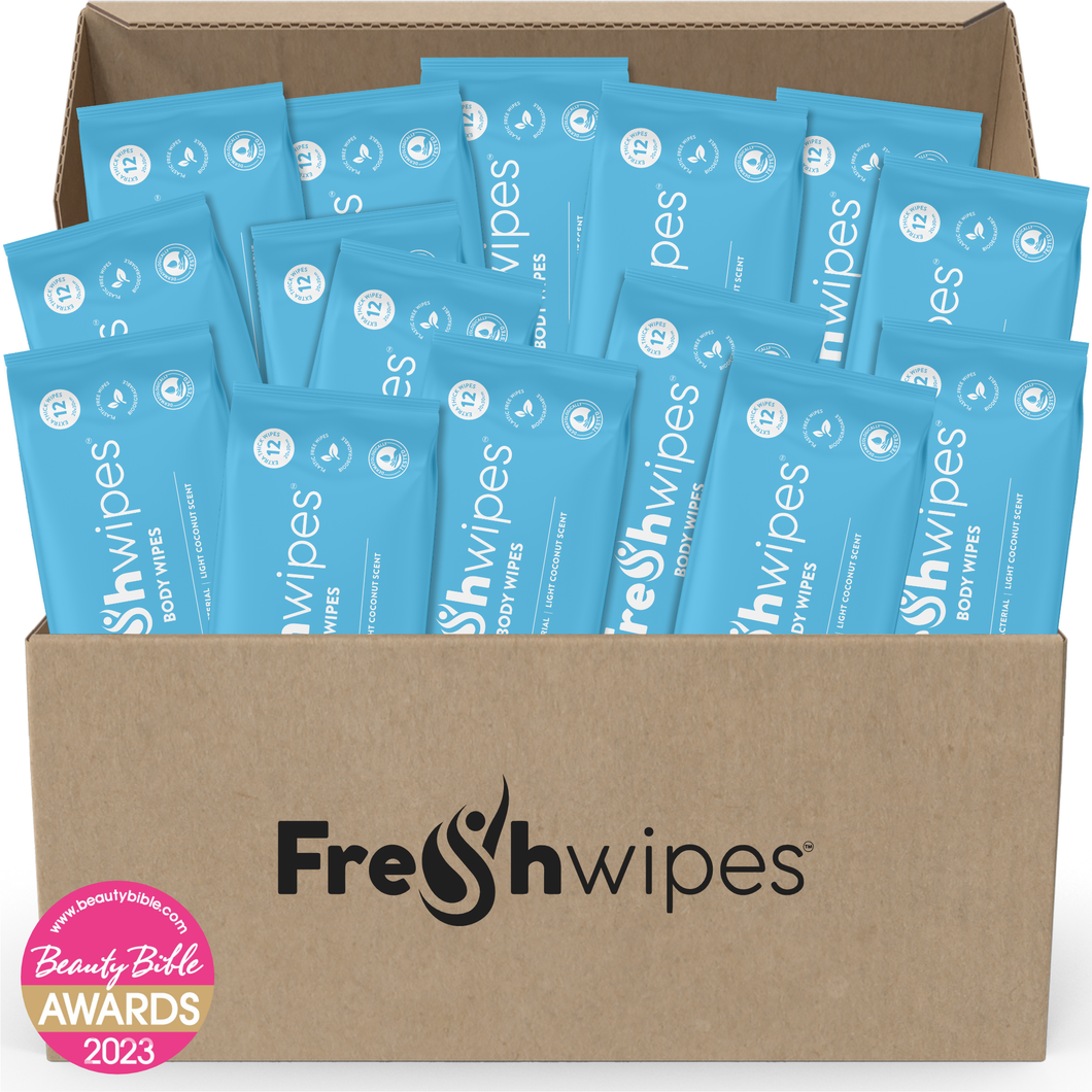 Coconut: 36 x packs (full box) FreshWipes Body Wipes