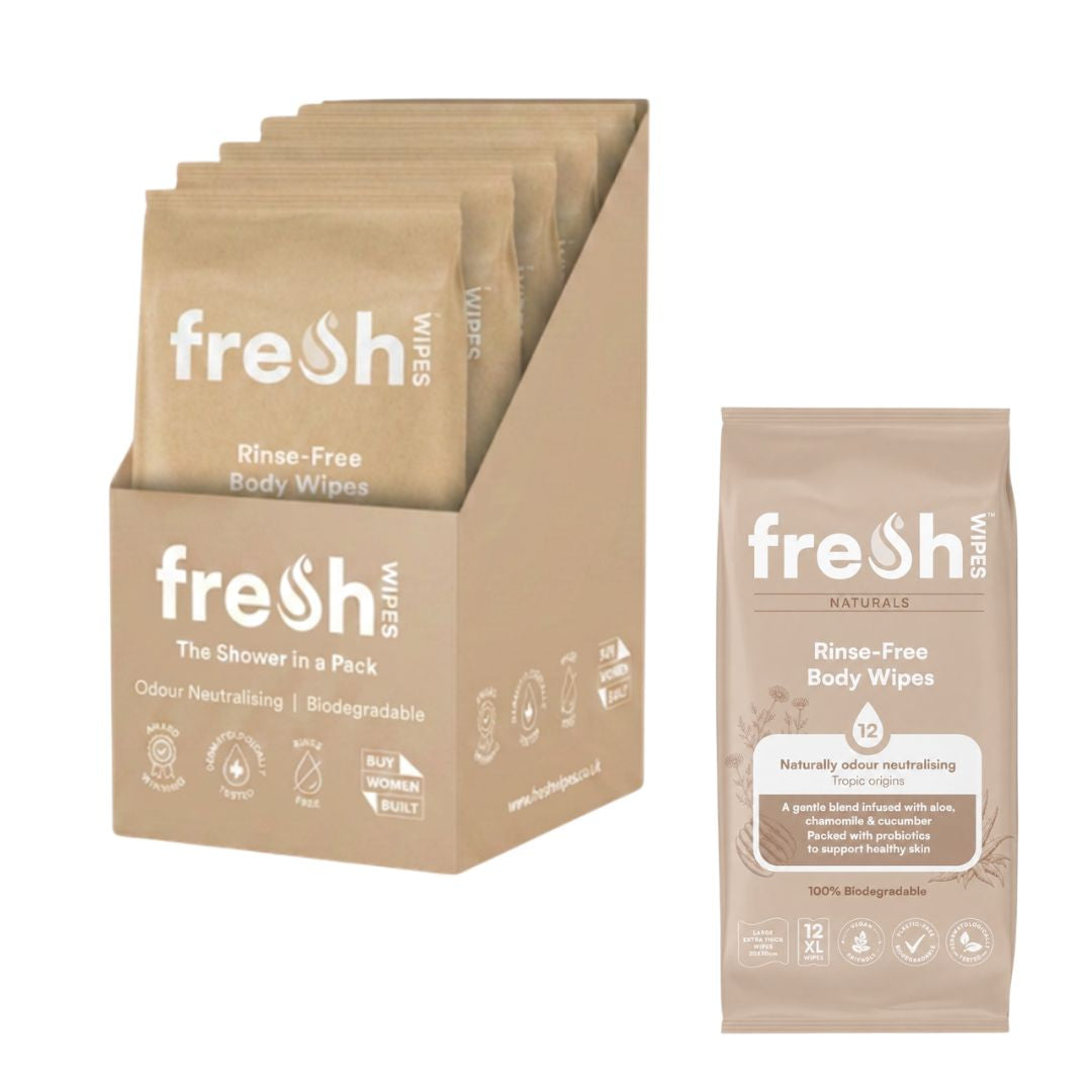 Freshwipes Naturals Rinse-Free Body Wipes – Fresh Cotton Scent