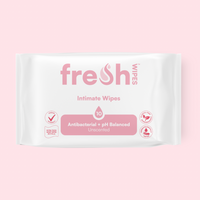 FreshWipes unscented intimate wipes mini pack — pH-balanced, biodegradable and gentle for sensitive skin