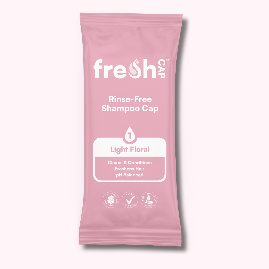 Light Floral Rinse-Free Shampoo Cap