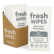Load image into Gallery viewer, Unscented FreshWipes Antibacterial/Biodegradable Body Wipes - Fragrance Free
