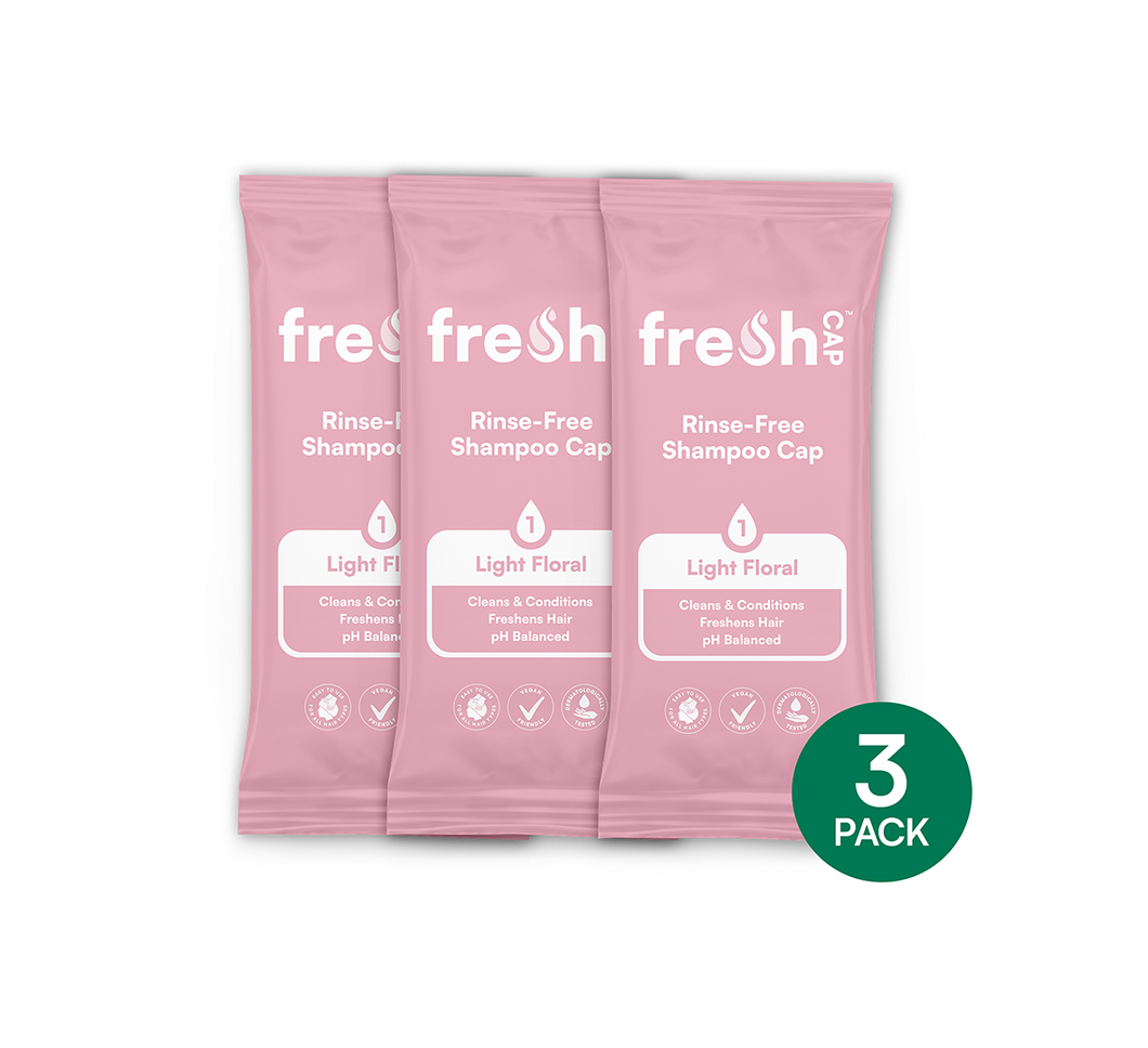 Light Floral Rinse-Free Shampoo Cap
