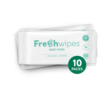 Load image into Gallery viewer, Unscented FreshWipes Antibacterial/Biodegradable Body Wipes - Fragrance Free
