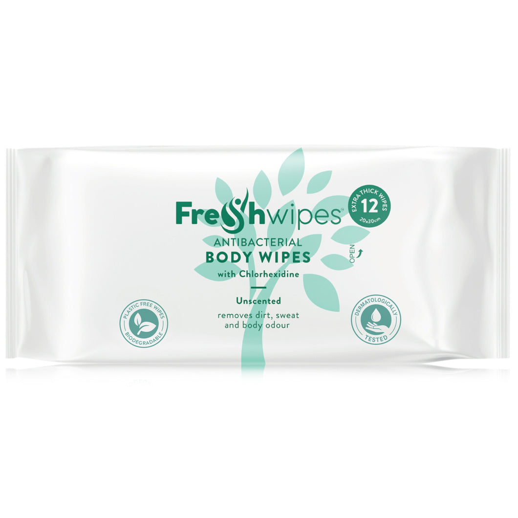 Unscented FreshWipes Antibacterial/Biodegradable Body Wipes - Fragrance Free