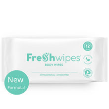 Load image into Gallery viewer, Unscented FreshWipes Antibacterial/Biodegradable Body Wipes - Fragrance Free
