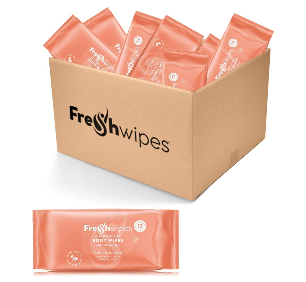 Grapefruit: 36 x packs (full box) FreshWipes Body Wipes
