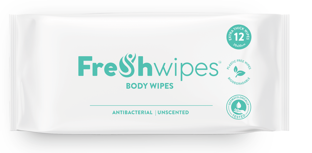Unscented FreshWipes Antibacterial/Biodegradable Body Wipes - Fragrance Free