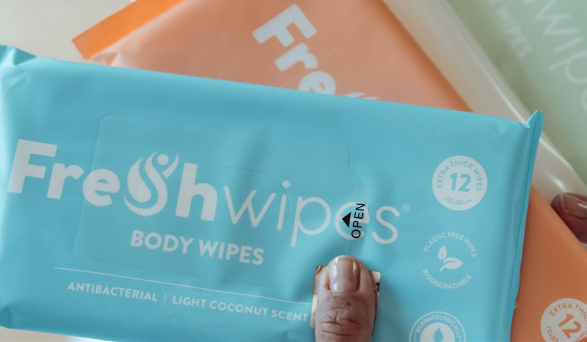 Coconut & grapefruit scented body wipes
