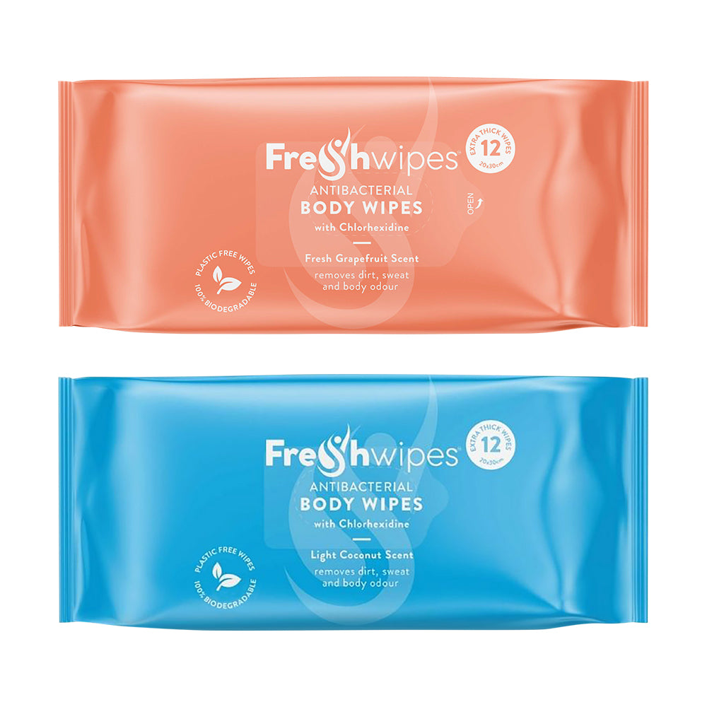Double scent: 2 x packs of FreshWipes Body Wipes